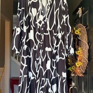 Black and White Women's Dress